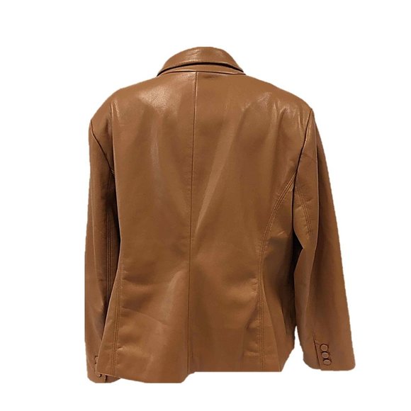 NWT CHICO'S * FAUX LEATHER JACKET - Picture 5 of 8